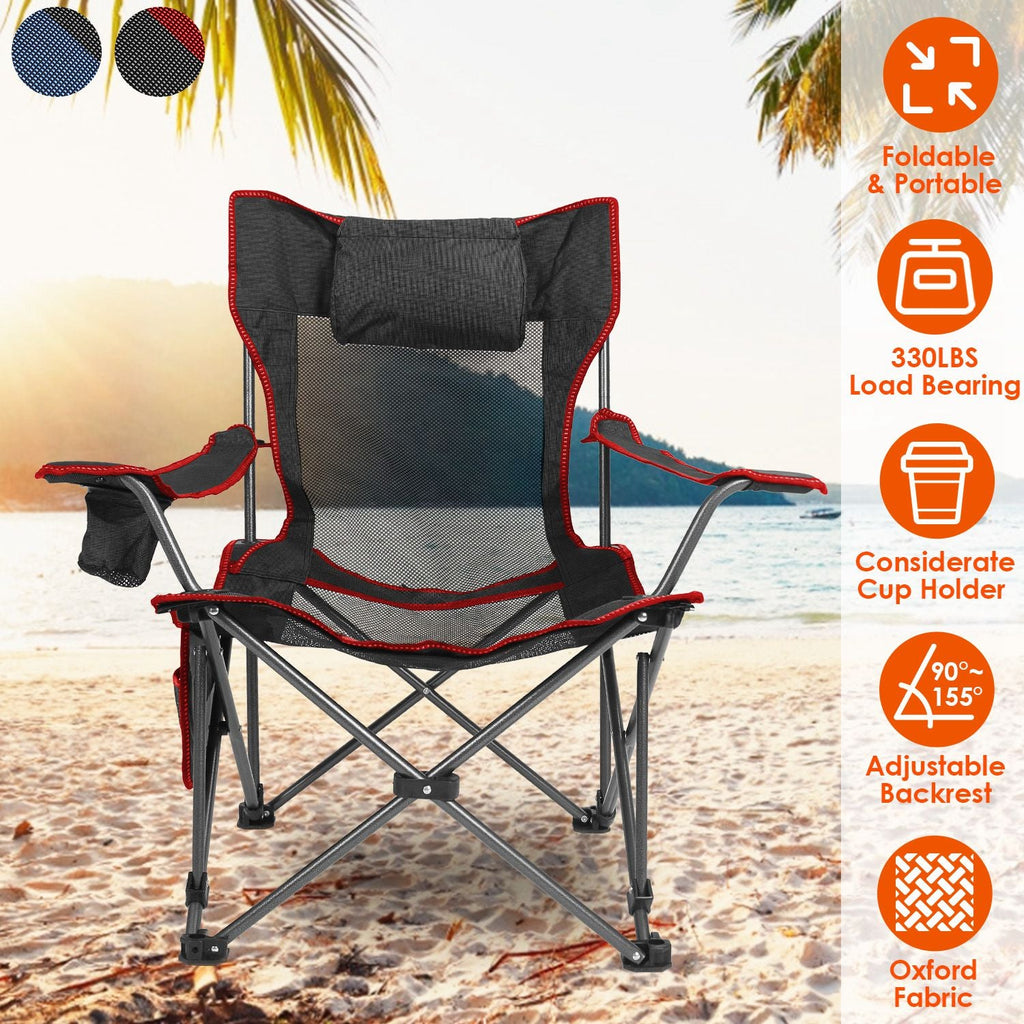 Foldable Camping Chair 330LBS Load