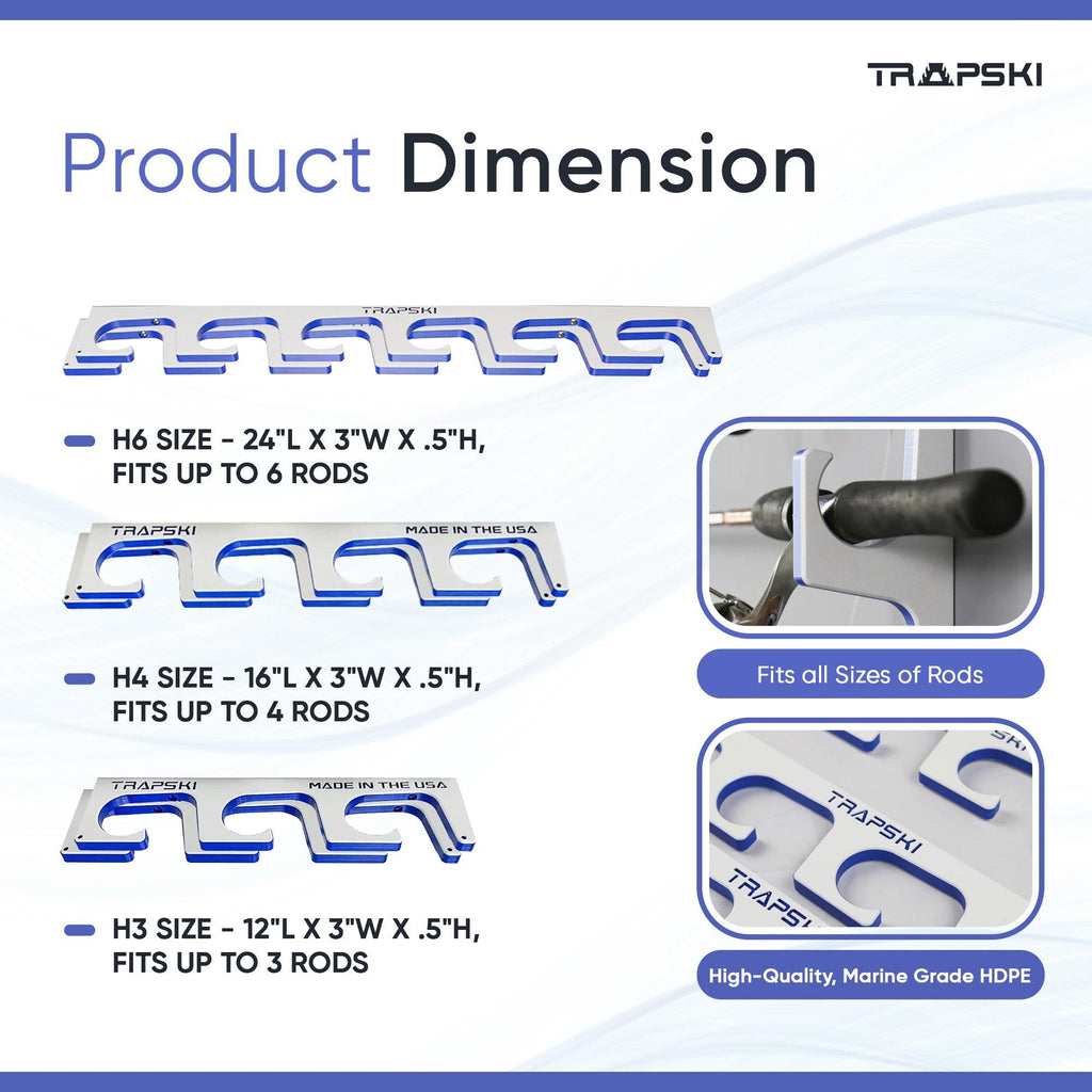 Premium Fishing Rod Racks | Wall or Ceiling or Boat Mounted
