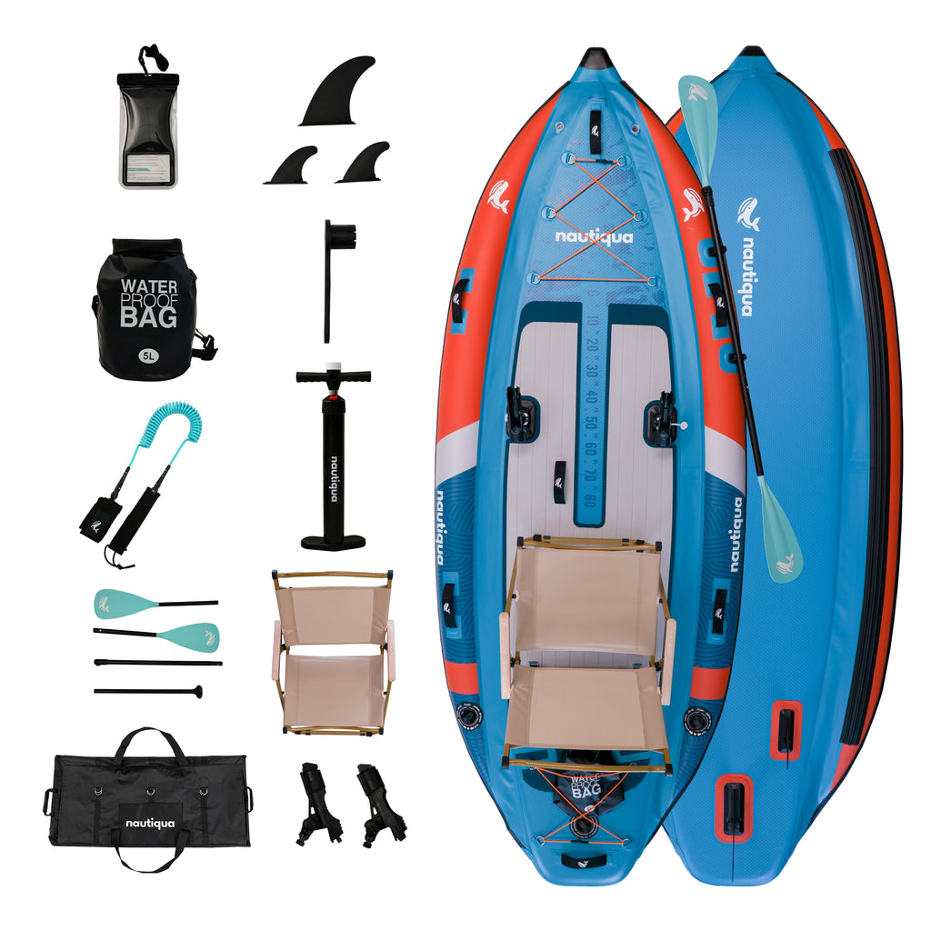 Nautiqua | CAPRI | Deluxe 3 Chamber Fishing Drop-stitch Inflatable Paddleboard