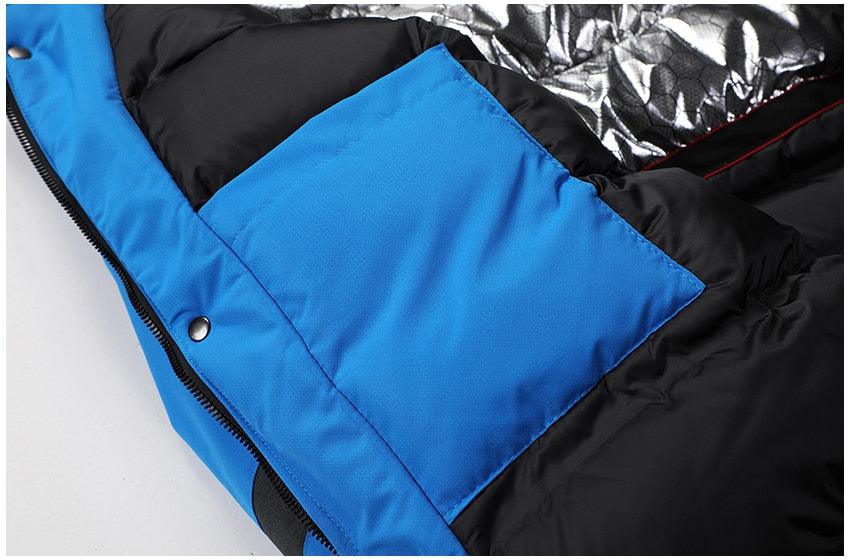 Men Blue Winter  Jacket