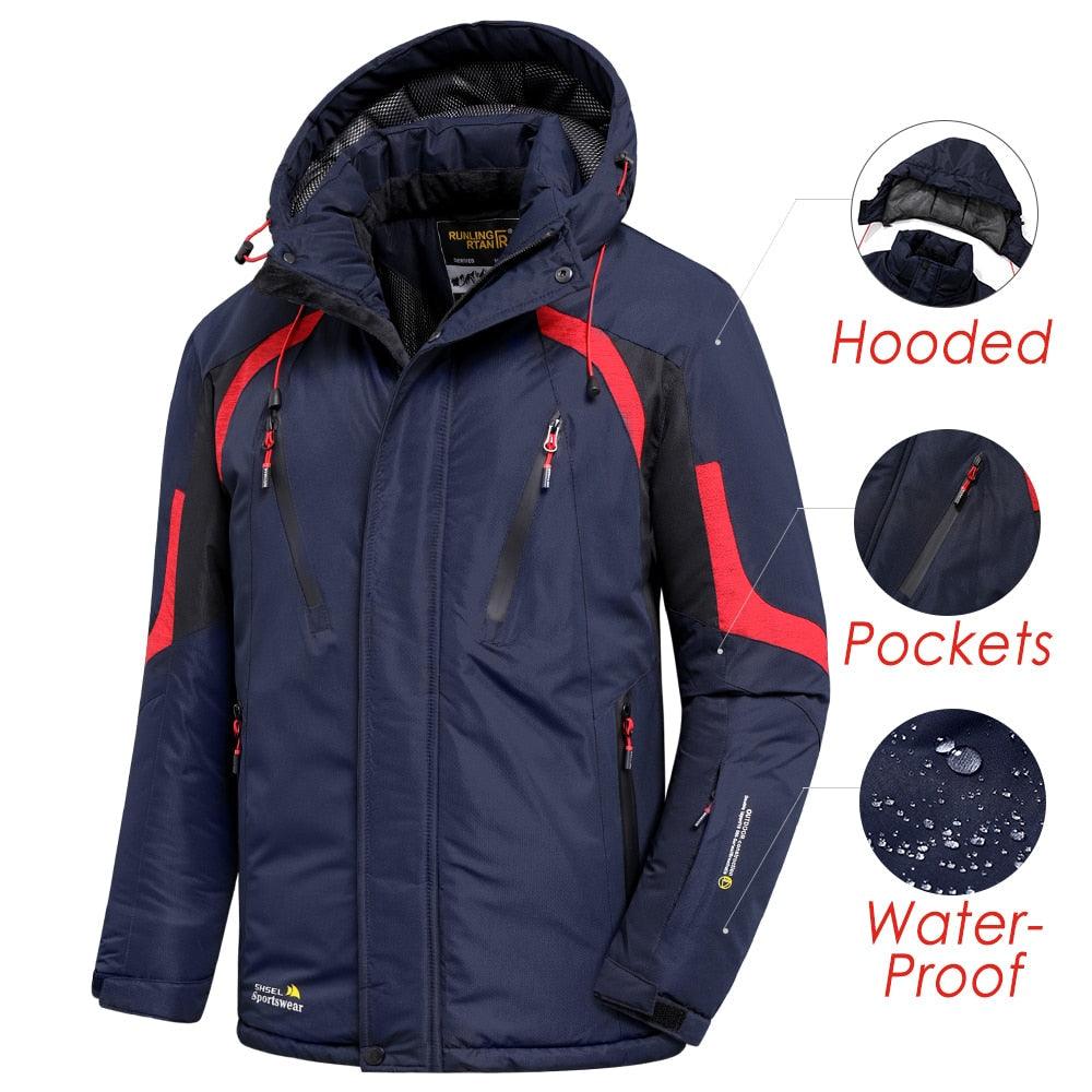 Men Blue Winter  Jacket