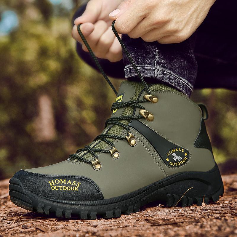 Men Waterproof Hiking Shoes Breathable Tactical Combat Boots