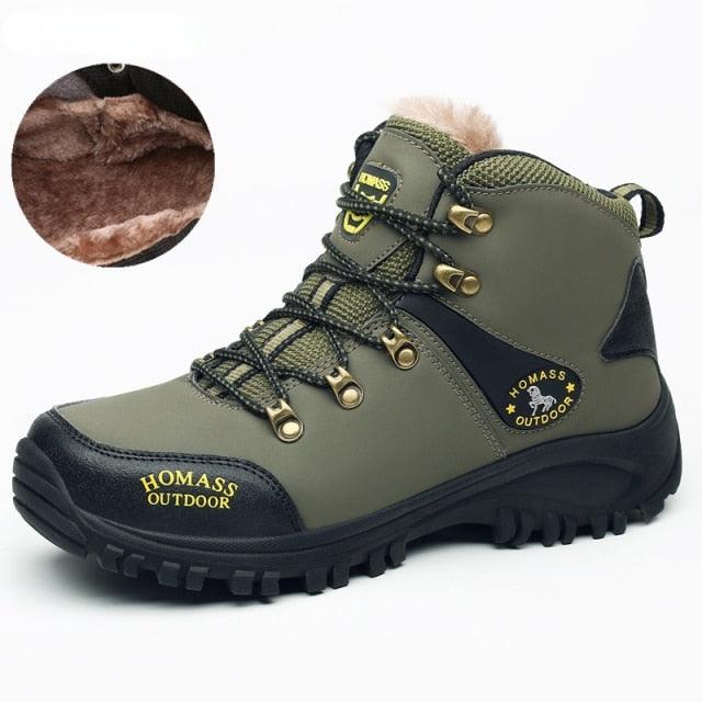 Men Waterproof Hiking Shoes Breathable Tactical Combat Boots