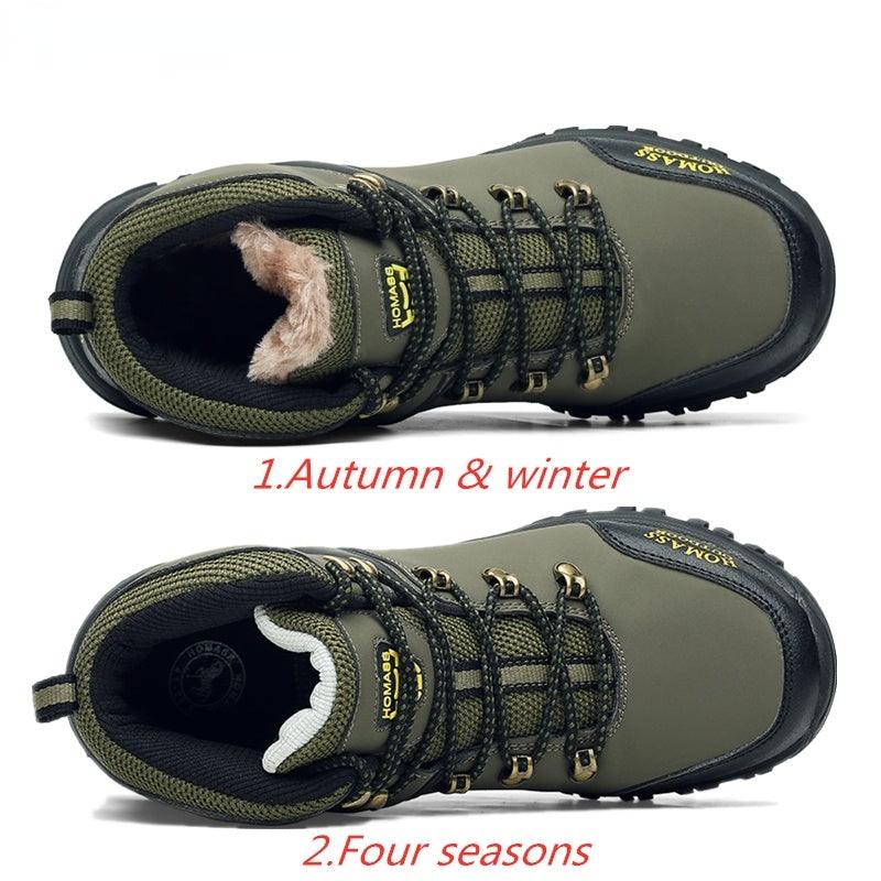 Men Waterproof Hiking Shoes Breathable Tactical Combat Boots
