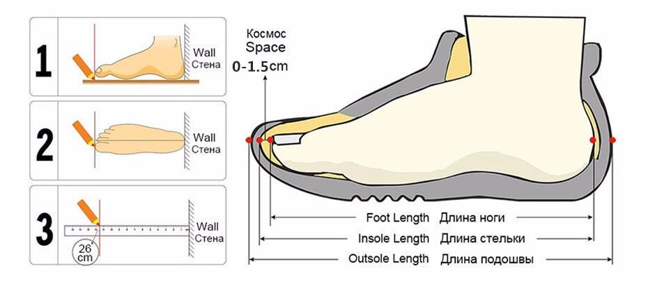 Men Winter Snow Boots Waterproof Leather
