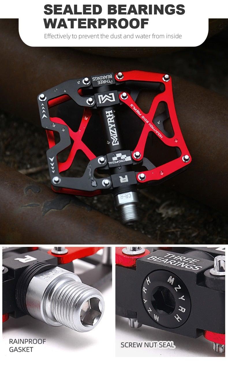 Mountain Bicycle Pedals Cycling Ultralight Aluminum Alloy 3 Bearings