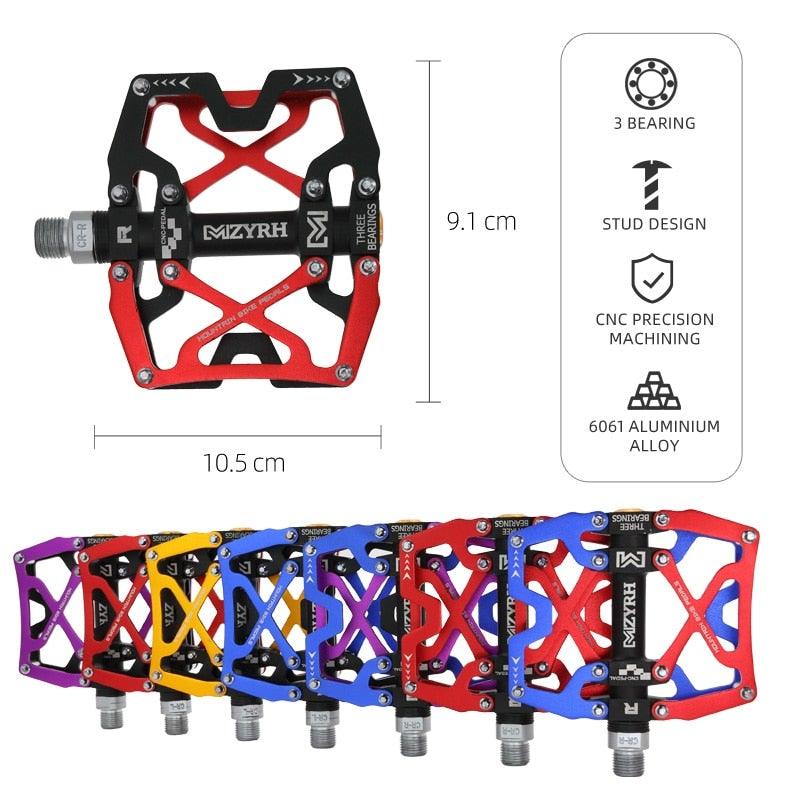 Mountain Bicycle Pedals Cycling Ultralight Aluminum Alloy 3 Bearings