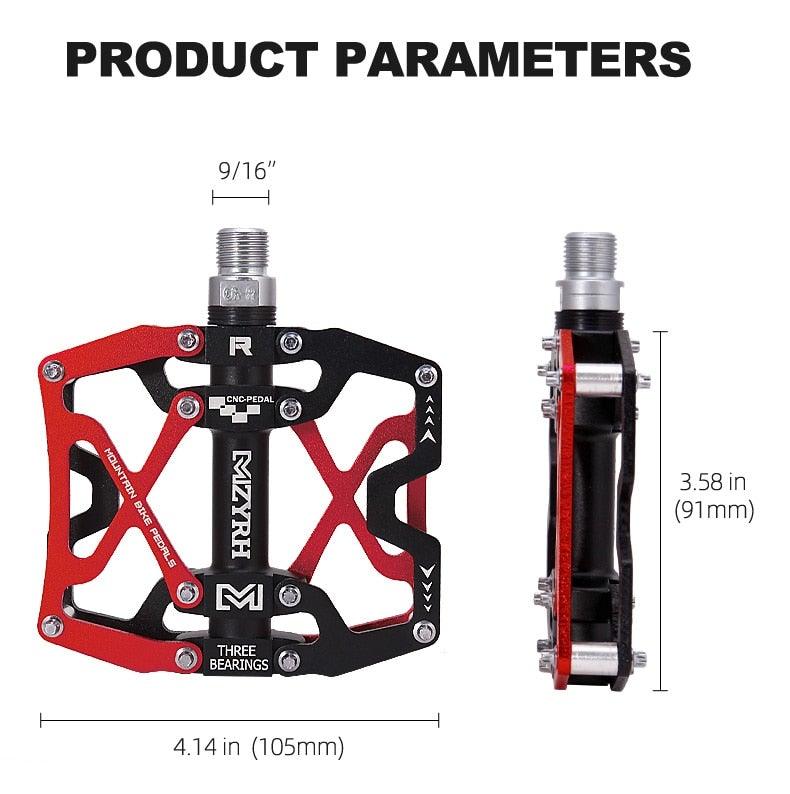 Mountain Bicycle Pedals Cycling Ultralight Aluminum Alloy 3 Bearings