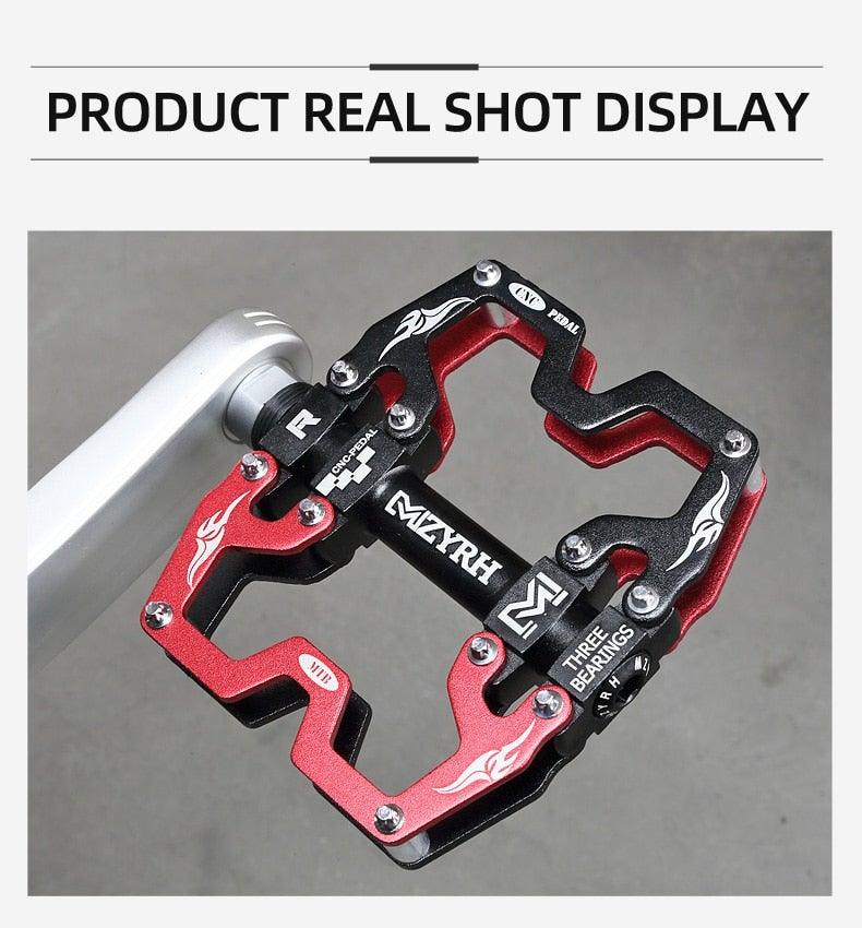 Mountain Bicycle Pedals Cycling Ultralight Aluminum Alloy 3 Bearings