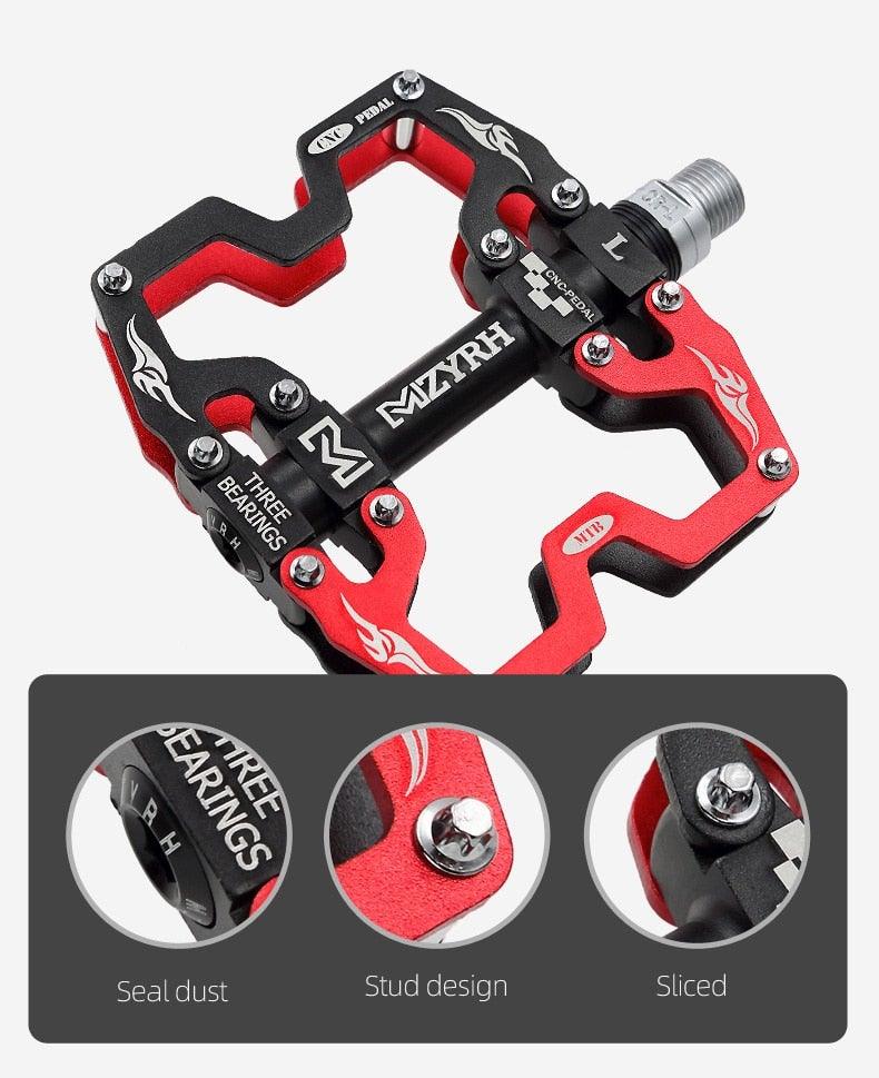 Mountain Bicycle Pedals Cycling Ultralight Aluminum Alloy 3 Bearings