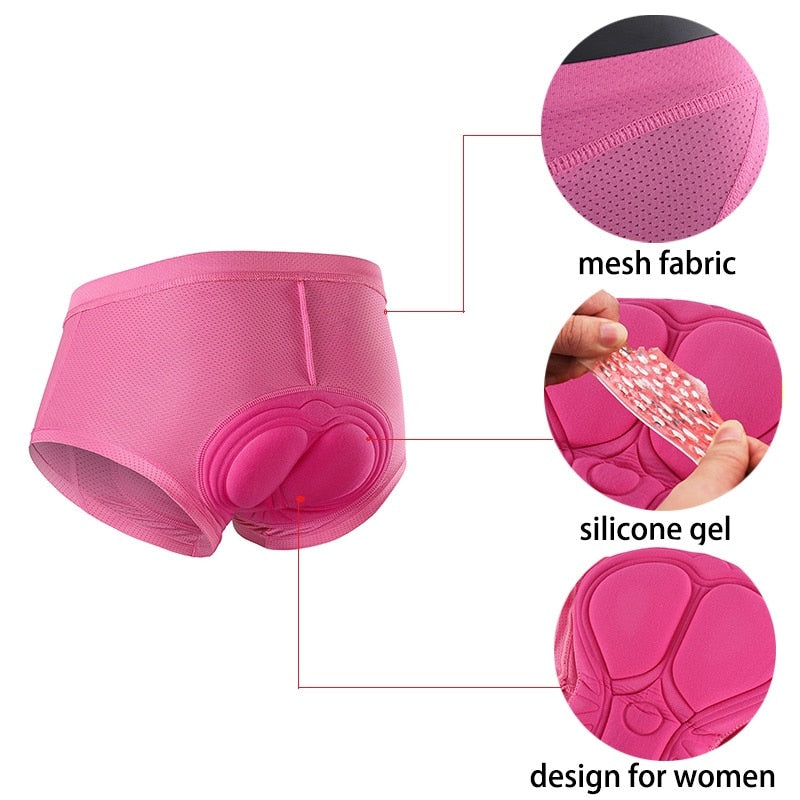 Women Cycling Shorts Gel 3D Padded
