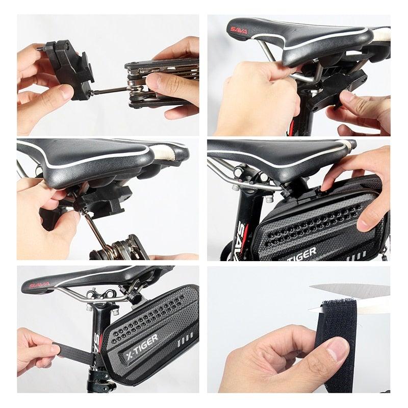 Bicycle Bag Rainproof Road Bike Bag 1.2L Large Capacity