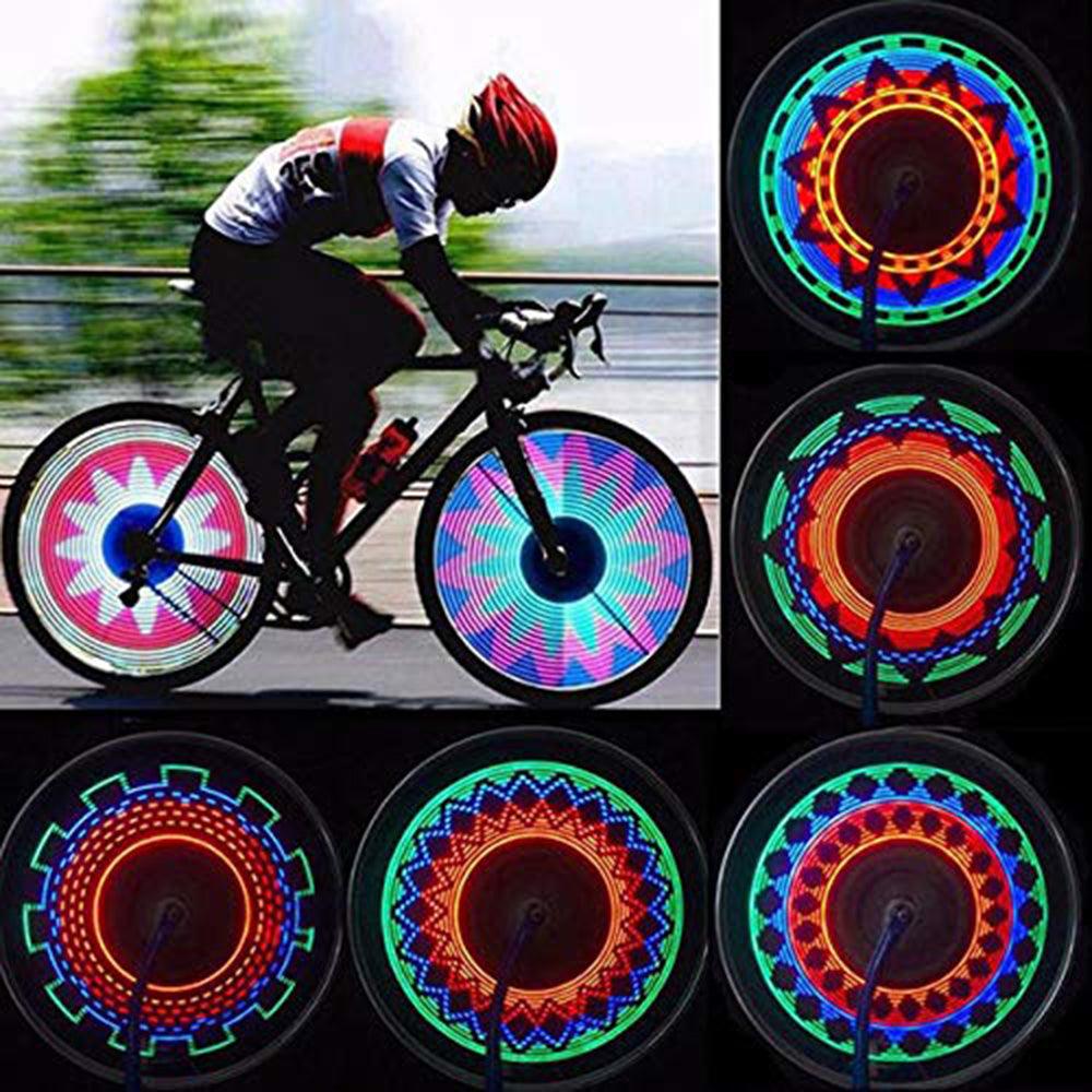 32 Pattern Bike Light Bicycle Wheel Light Double Display Flash 32 RGB LED Light