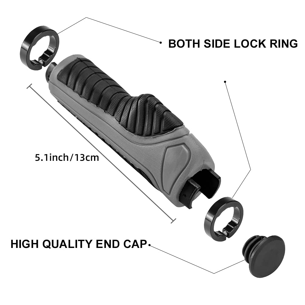 Bike Handle Grips with Double Lock-On Clamps – Aluminum