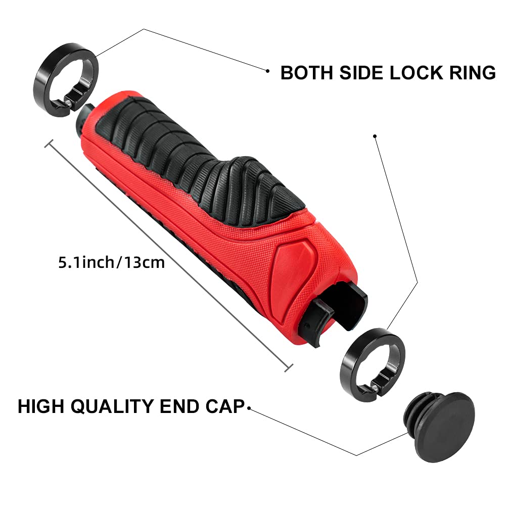 Bike Handle Grips with Double Lock-On Clamps – Aluminum