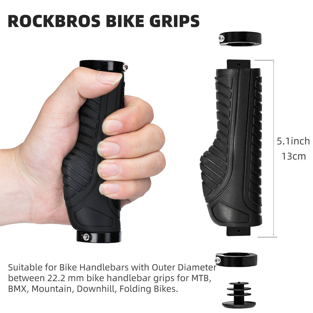 Bike Handle Grips with Double Lock-On Clamps – Aluminum