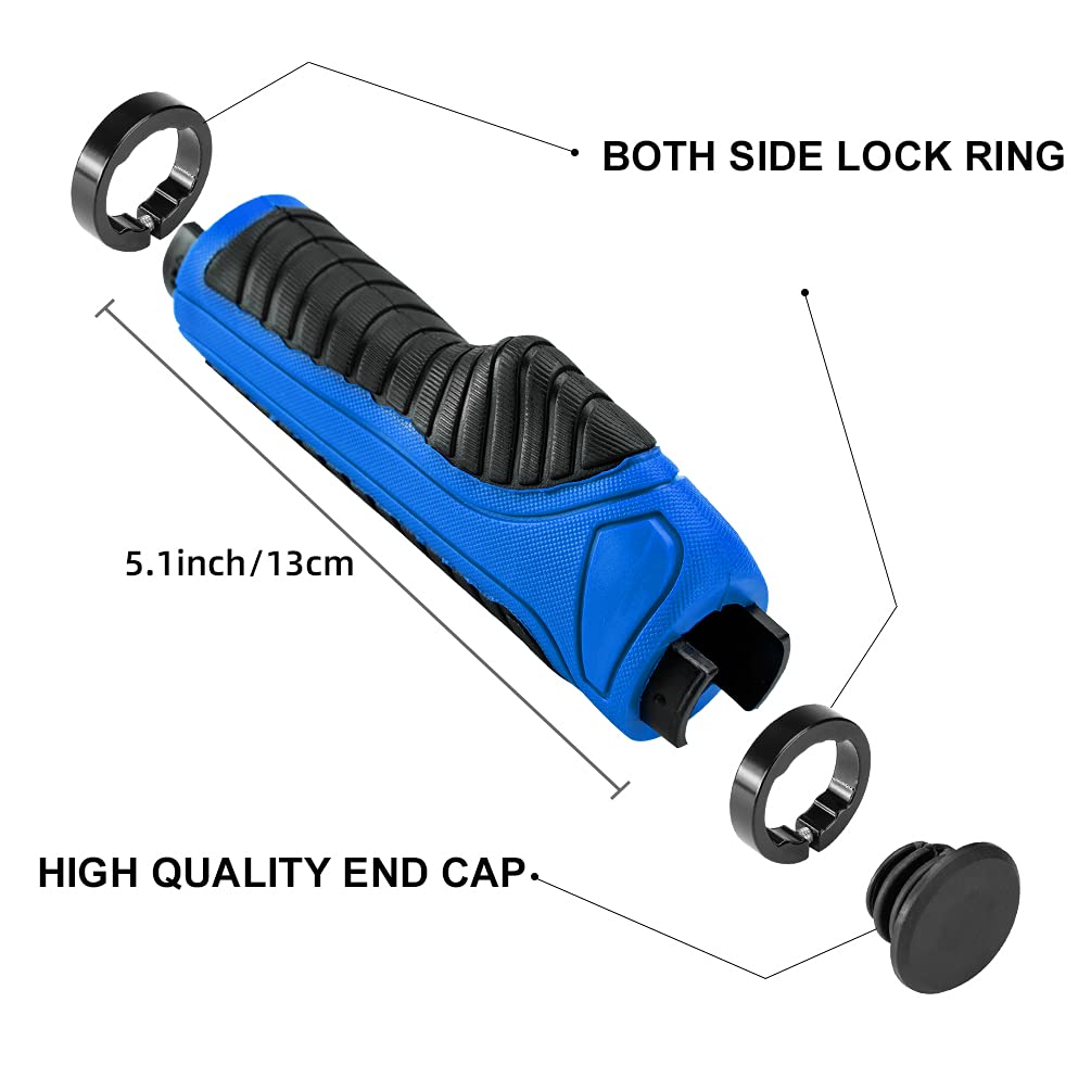 Bike Handle Grips with Double Lock-On Clamps – Aluminum