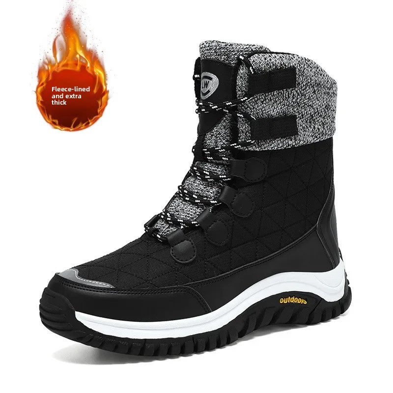 Women's Fur-Lined Ankle Snow Boots for Hiking