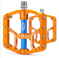 Wide Flat Mountain Road Cycling Bicycle Bike Pedal 3 Sealed Bearings 9/16 in Aluminum