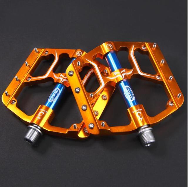Wide Flat Mountain Road Cycling Bicycle Bike Pedal 3 Sealed Bearings 9/16 in Aluminum