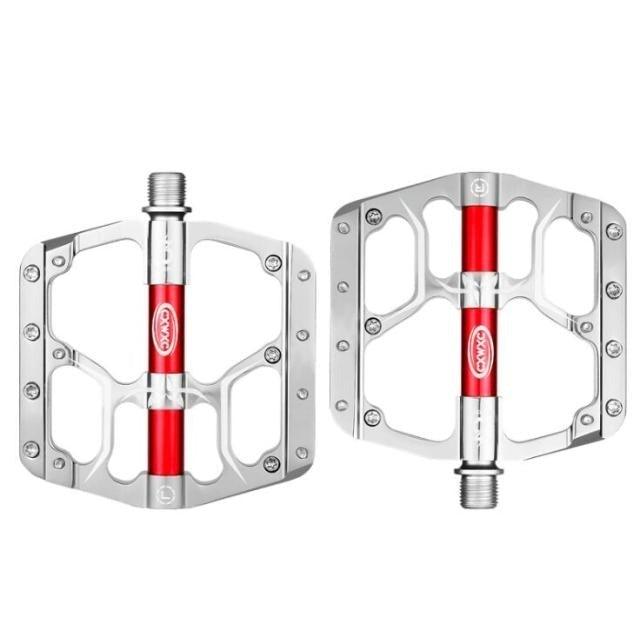 Wide Flat Mountain Road Cycling Bicycle Bike Pedal 3 Sealed Bearings 9/16 in Aluminum